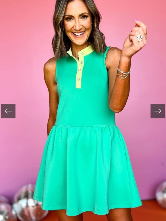 SSYS Dresses & Skirts - SSYS The Colorblock Augusta Pearl Button Scuba Dress